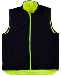 Hi-Vis Reversible Mandarin Collar Safety Vest | Men's